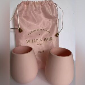 Set of 2 Silicone Wine Glasses in Bag